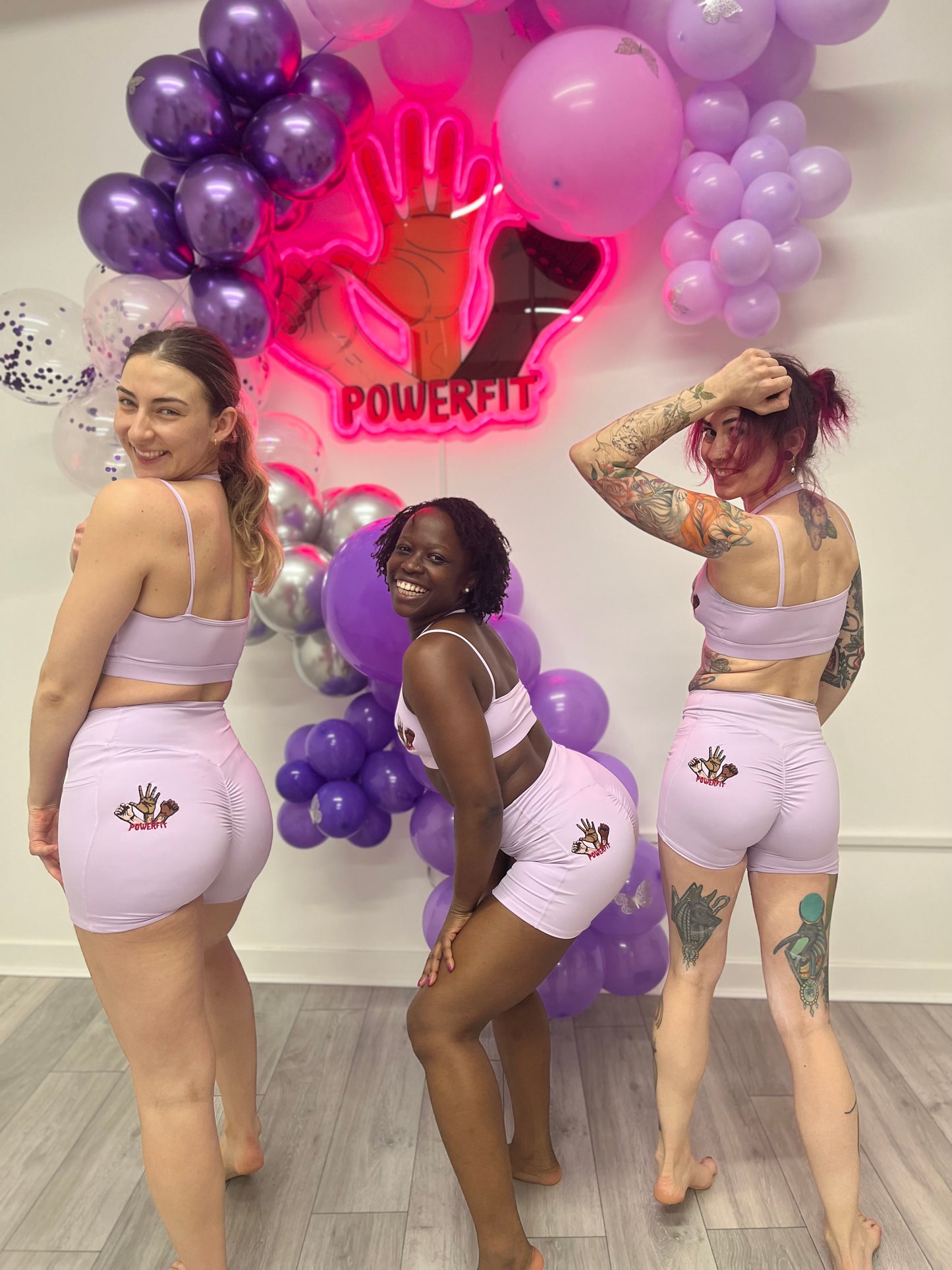 POWERfit Lilac Halter neck sports bra