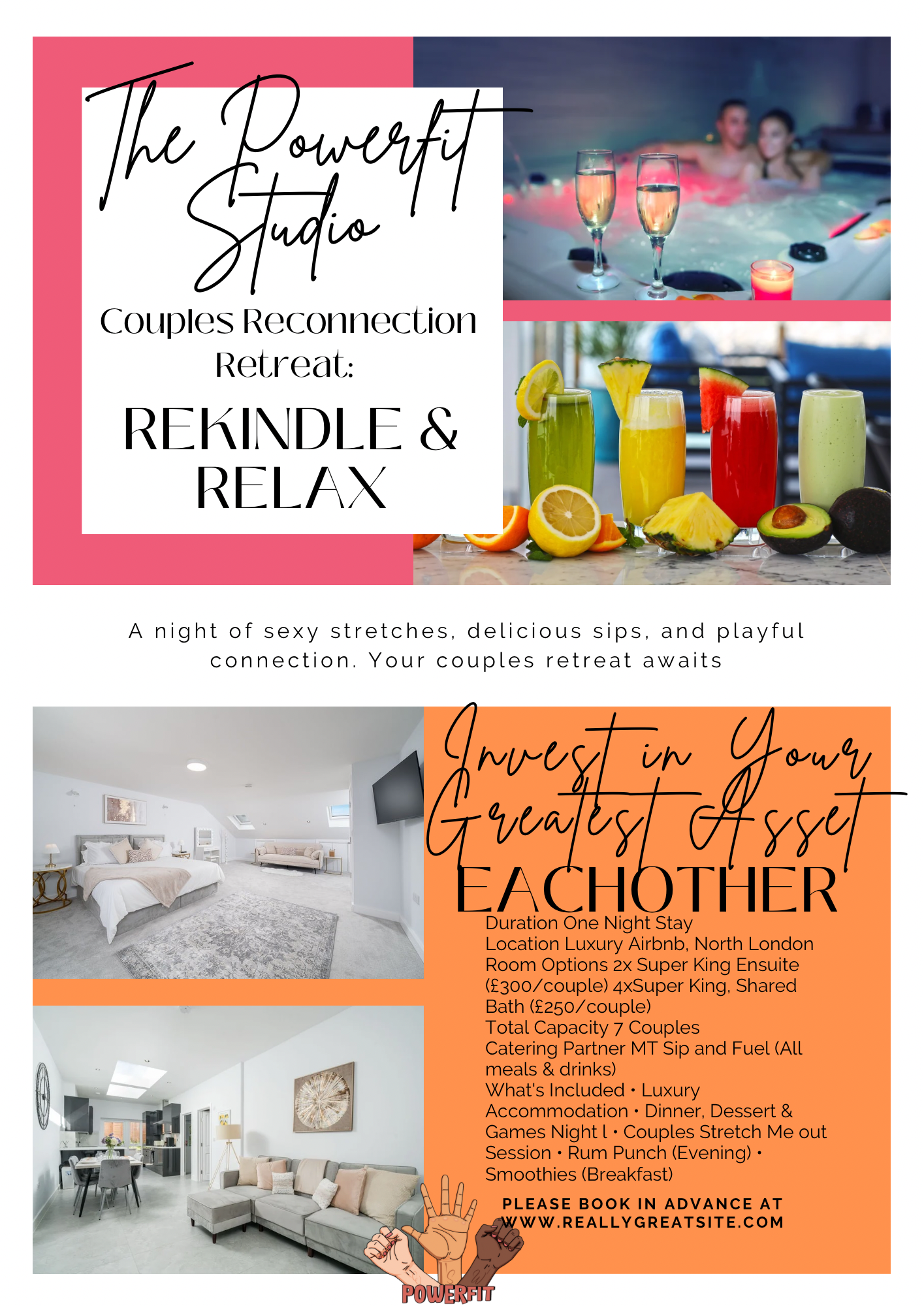 The POWERfit studio Couples reconnection retreat