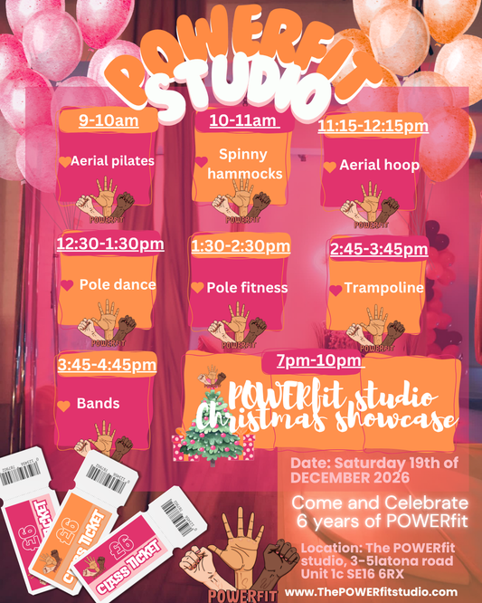 The POWERfit studio 6 year anniversary £6 class tickets