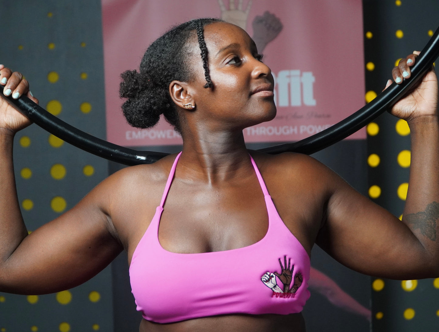 POWERfit Pink Cross back sports bra